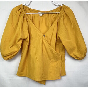 Billabong Women's Size Medium Gold Elbow Sleeve Crop Top